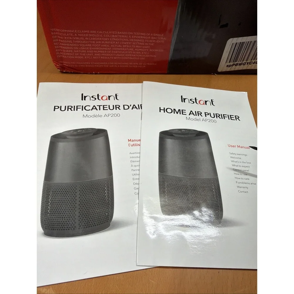 INSTANT 3-in-1 Home Air Purifier LG Rooms Removes 99.9% Viruses, Bacteria,Allerg